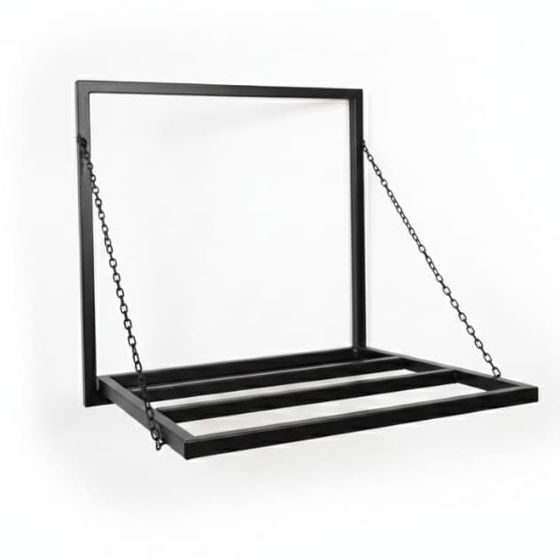 Lixeira Parede Metal Pro Muro Portão Cesto Lixo Externa 50 Litro Vazada Anticorrosiva Reforçada