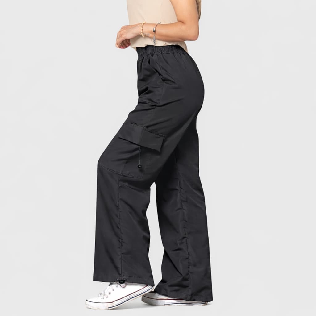 Calça Cargo  Parachute Tactel con Bolsos Laterais e Ajuste na Barra Super Comfortavel