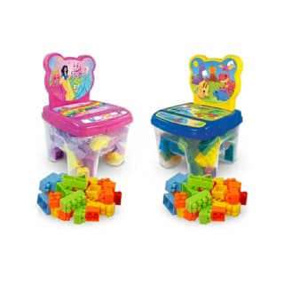 Cadeirinha Infantil Toy C/48 Blocos de Montar Educativo Bebê