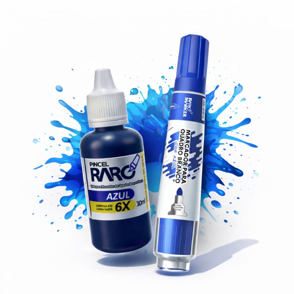 Pincel Marcador De Quadro Branco Raro Marker + Tinta 30ml