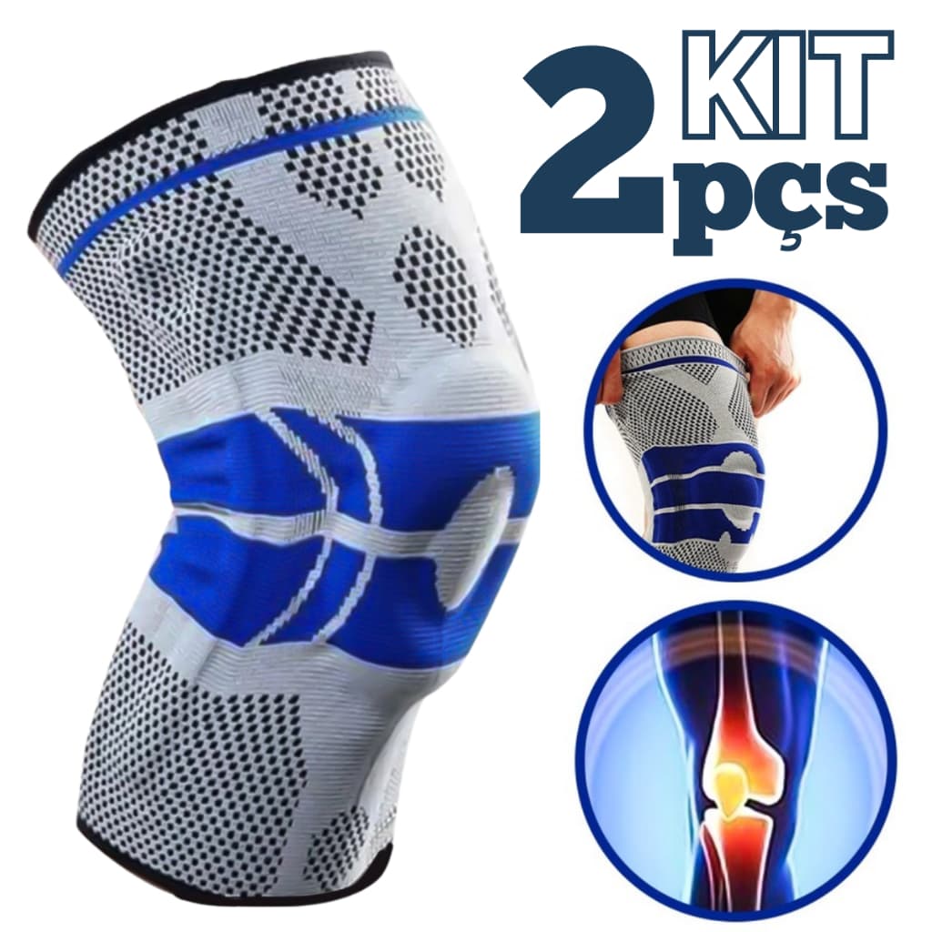 Joelheira Compressão Flexivel 3D Ortopedica Esportiva P/ Treino Alivia Dor No Joelho Estabilzador
