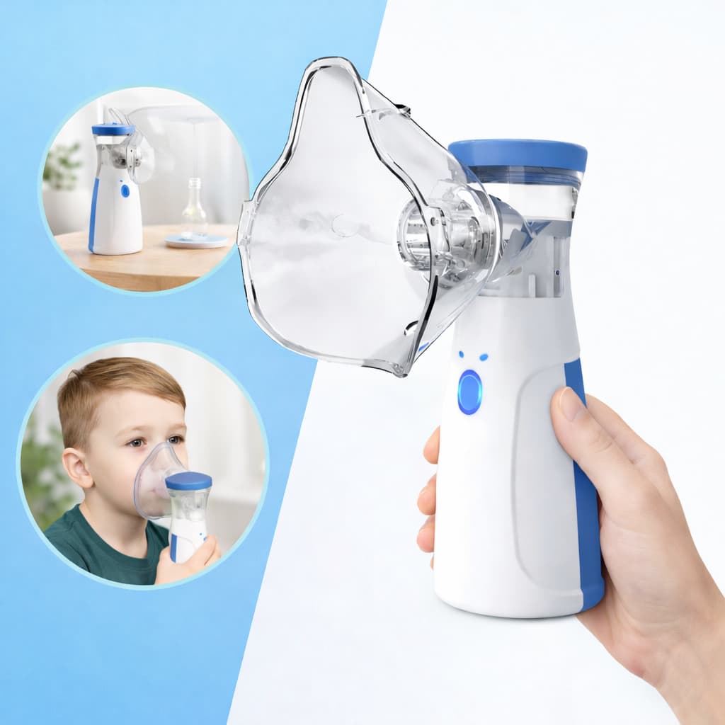 Inalador Ultrassônico Portátil Nebulizador USB Pilha Sem Fio - Pronta Entrega