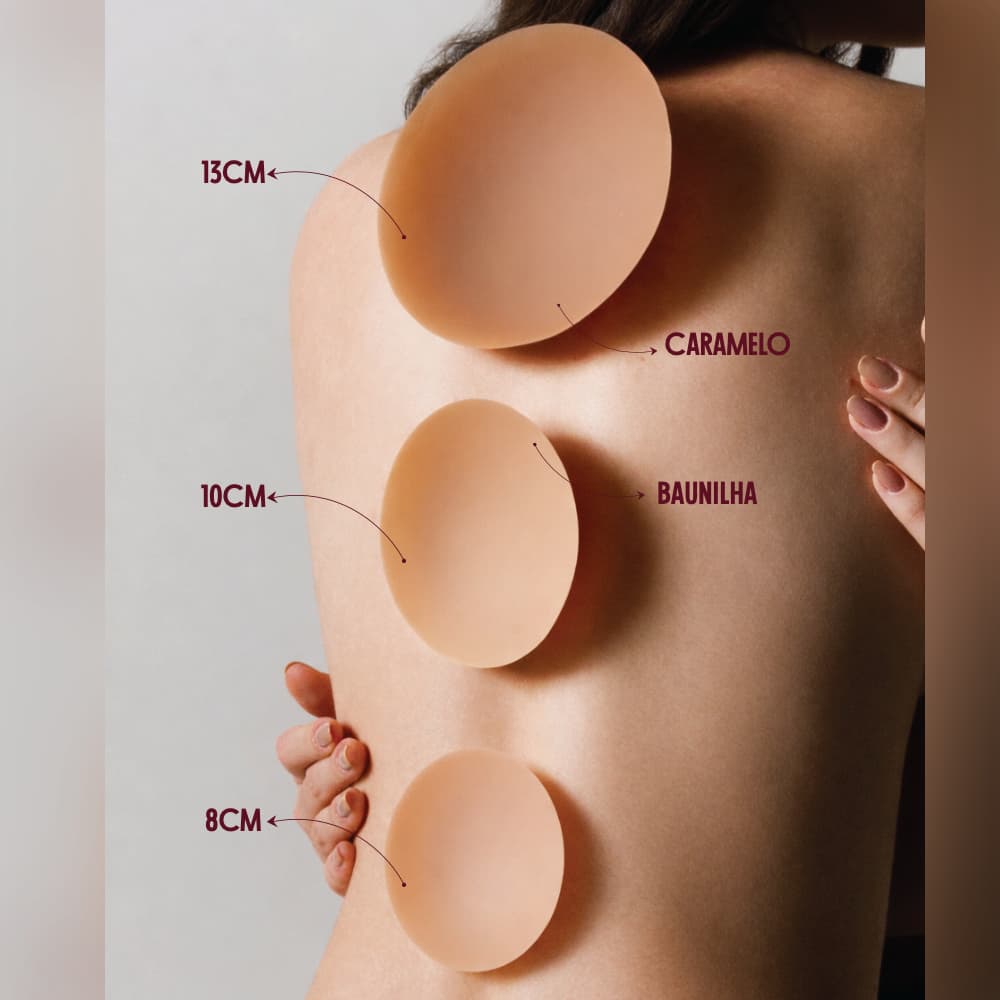 Protetor de Seios Silicone Ultrafino Frongê - Sutiã Adesivo Não Marca Roupa Reutilizável Invisível