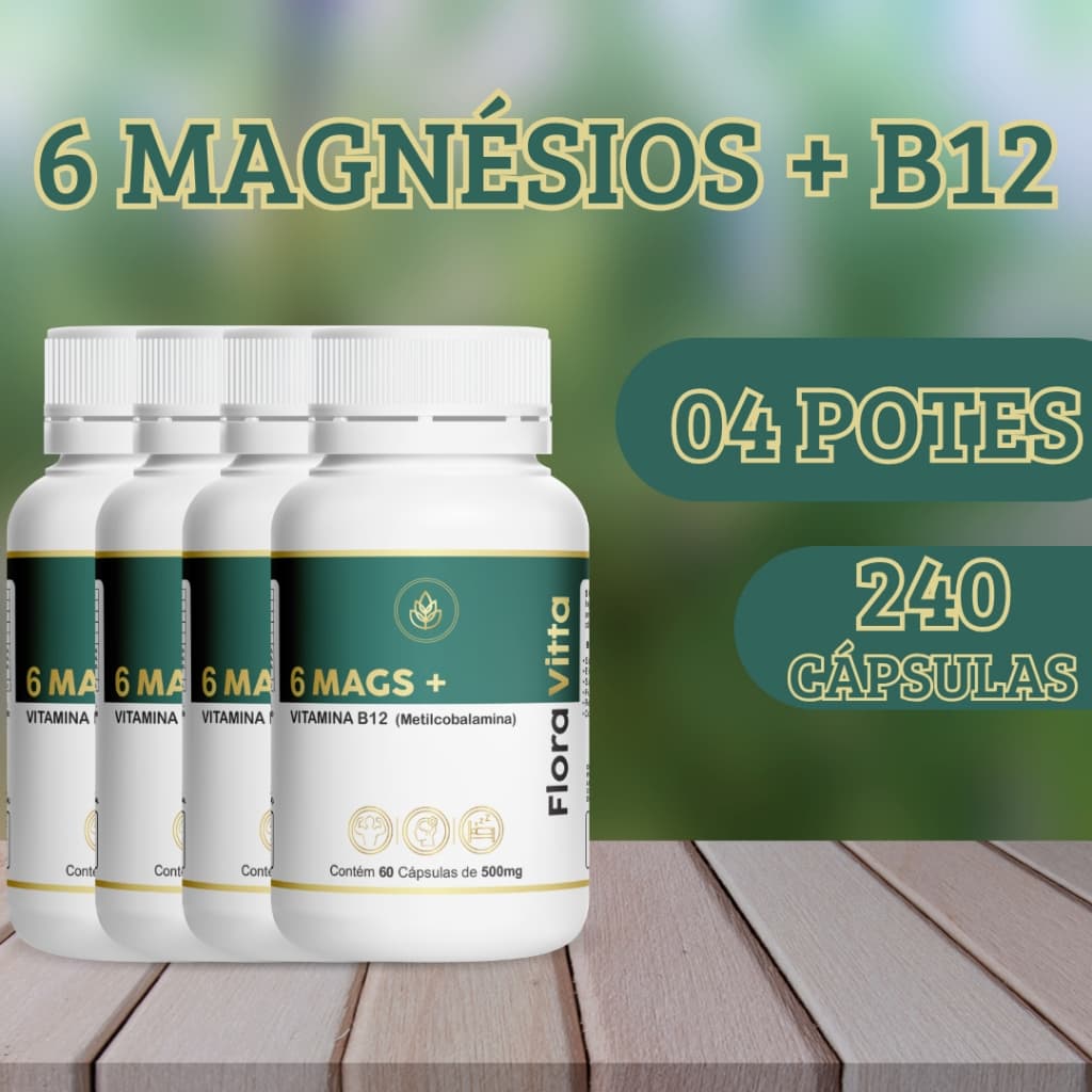 ⚙️ 6 Magnésios + B12 | Equilíbrio Muscular, Mental e Metabólico em Um Único Produto