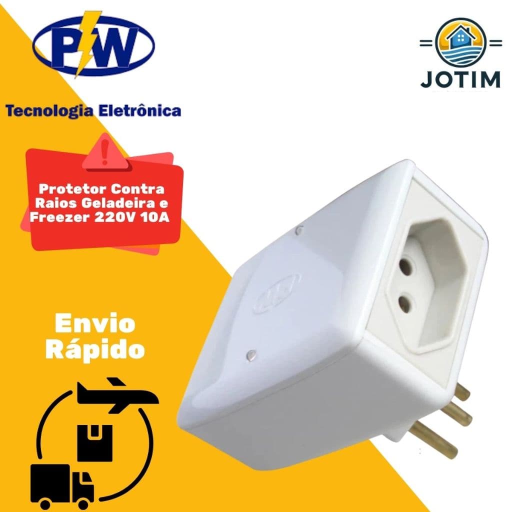 Protetor Contra Raios Geladeira e Freezer 220V 10A PW Eletrô