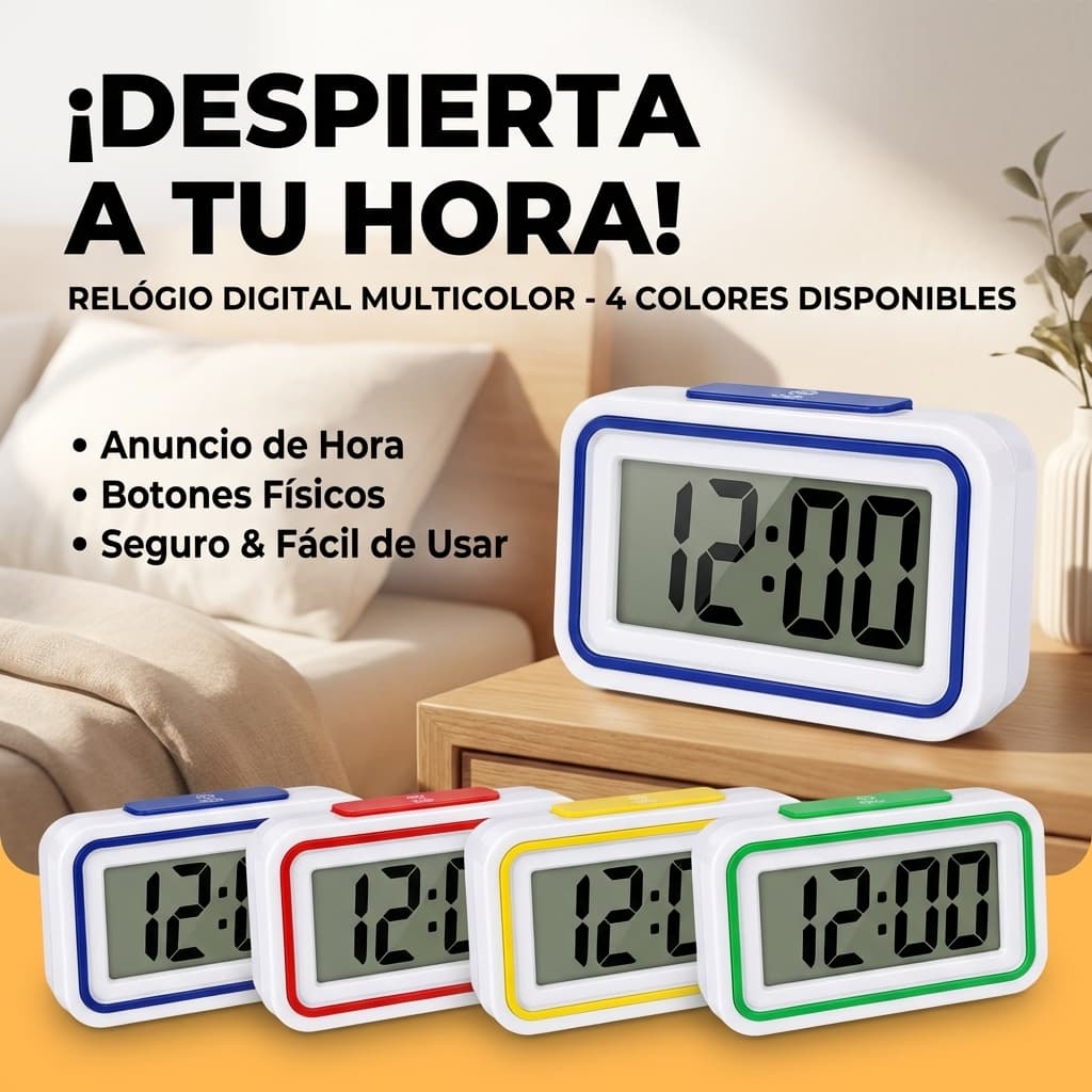 Despertador Digital De Mesa De Cabeceira Adequado Para Quarto Sala De Estar Com Visor