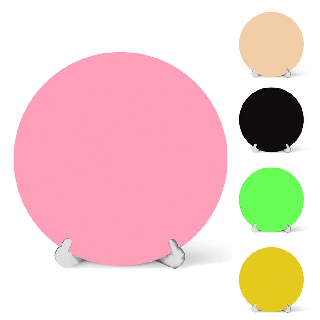Painel Redondo Mesa Cores Lisas Tecido Elástico 50×50Cm