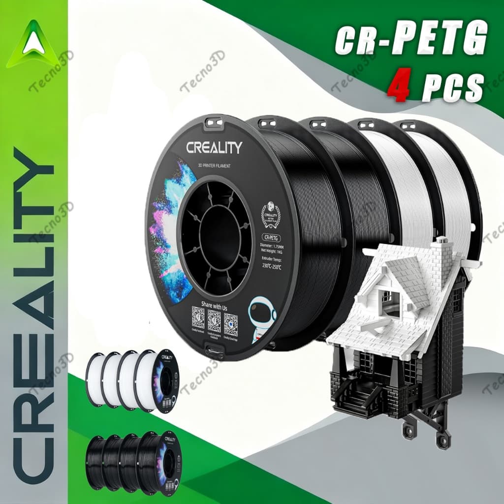 CREALITY | 4pcs de filamento para impressora 3D CR-PETG 1,75 mm 1 kg consumíveis