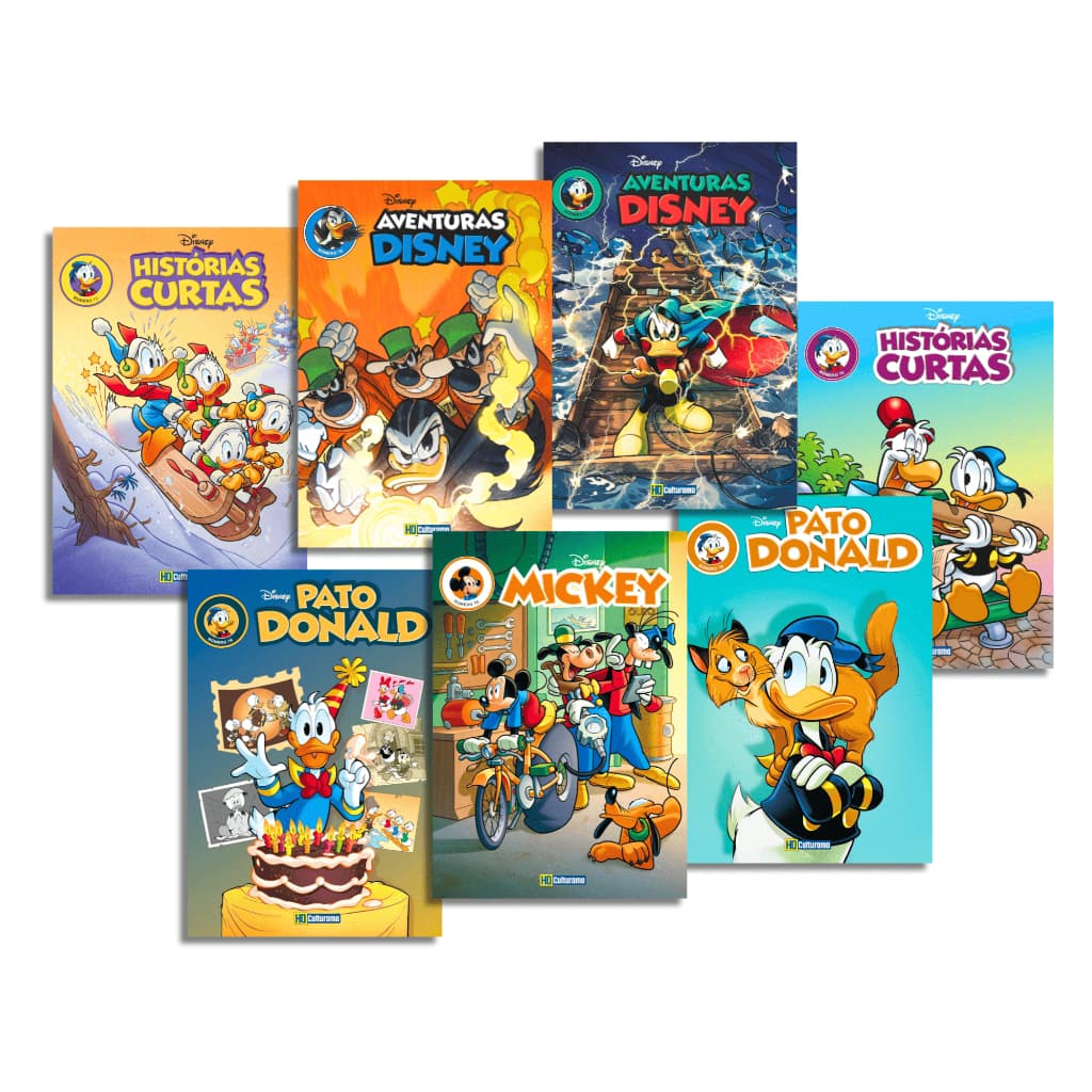 Kit 7 Gibis da Disney | Mickey, Aventuras Disney, Histórias Curtas e Pato Donald (Disney)