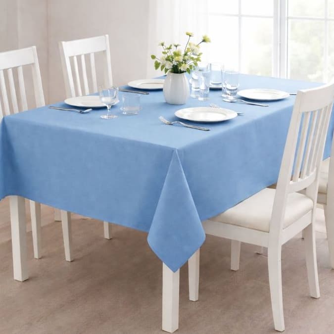 Toalha de Mesa Oxford Lisa 4, 6, 8 ou 10 Lugares – Várias Cores – Tecido Resistente e Fácil de Lavar
