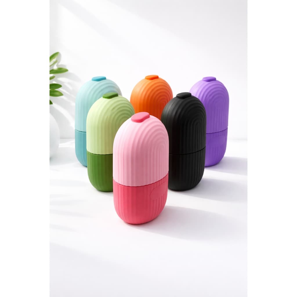 Rolo de Gelo Facial em Silicone | Massagem, Lifting, Reutilizável, Melhora a Pele e Fecha Poros