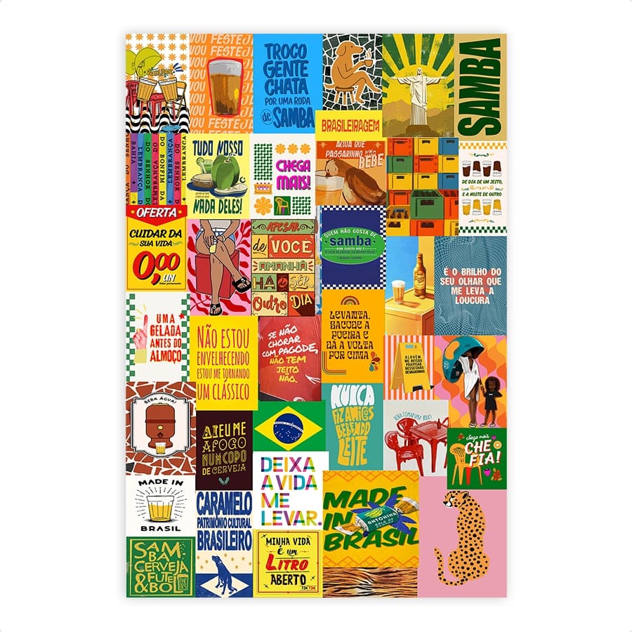 Painel Retangular de Festa em Tecido Sublimado Vertical  Brasilidades Lambe Lambe Tardezinha Fotos