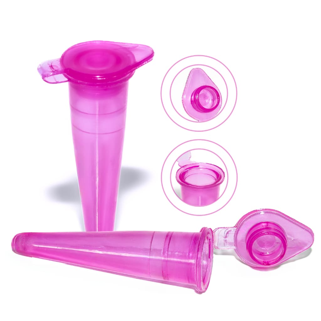 1000 Microtubo Cônico 0,38ml Interno 0,5ml Externo Pink Capsula Para Laboratório