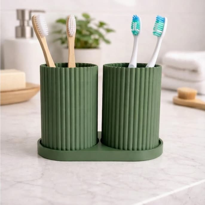 Porta escova de Dente e Pasta/ Organizador Banheiro - Porta pincel | porta canetas Suporte maquiagem