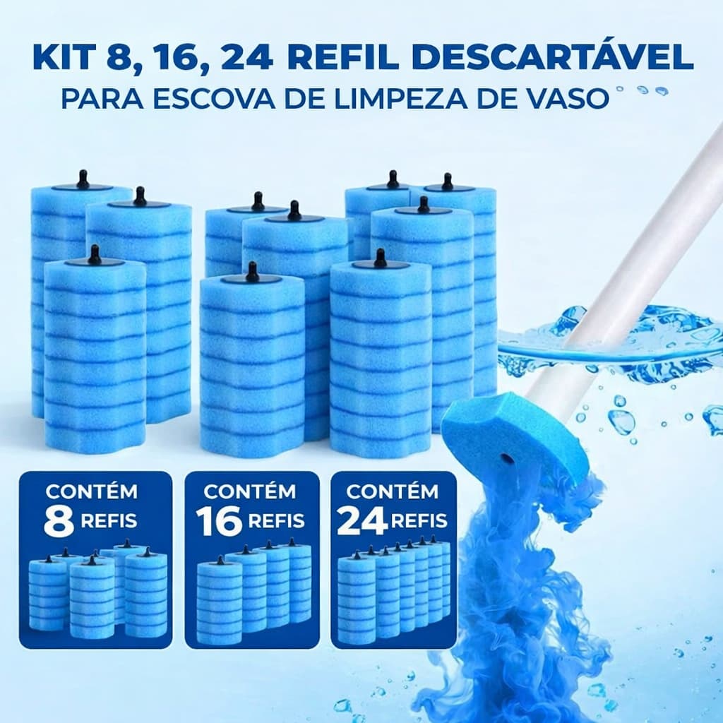 Refil Descartável Escova Para Limpeza de Vaso Sanitário