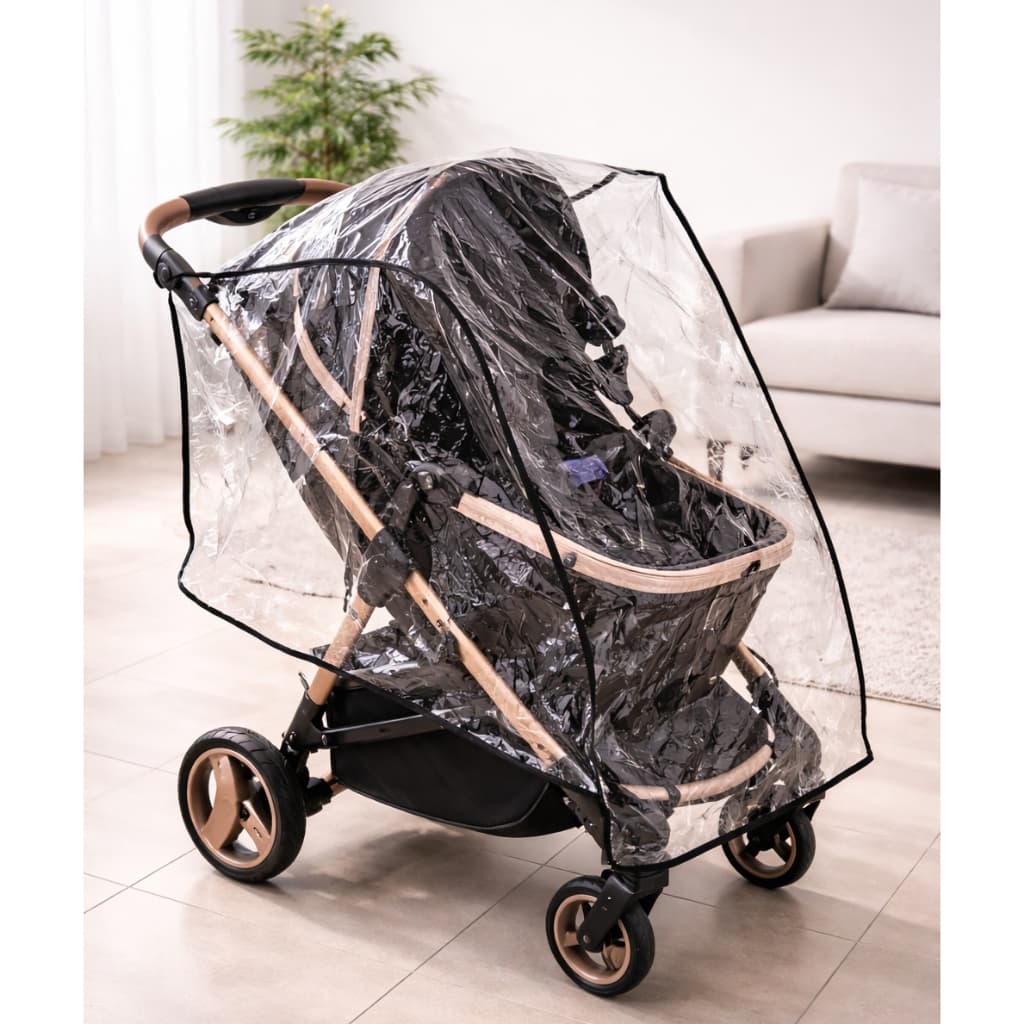 Capa de Chuva Para Carrinho de Bebê Protege de Vento Poeira Sereno Tamanho Universal Grande
