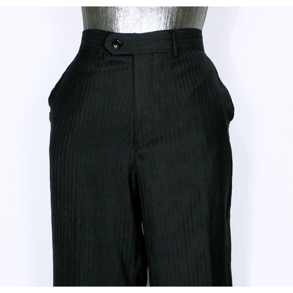 Calça social alfaiataria masculina risca de giz preto - Veste 44 - Ref. 5602 (brechó)