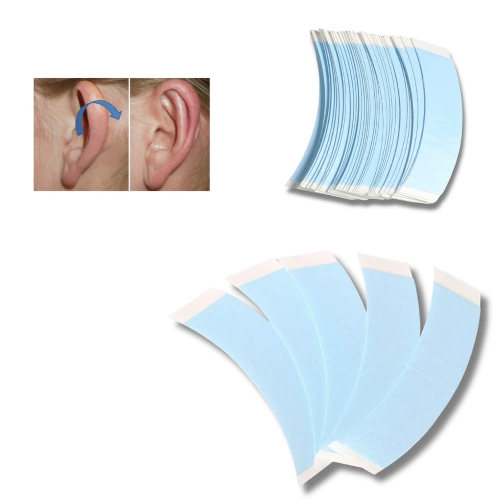 Kit Fita Adesiva Para Correção Orelha De Abano Para Criança Adulto Bebes 36 Uni Mini Abas Tiras Lace Front Cola Forte