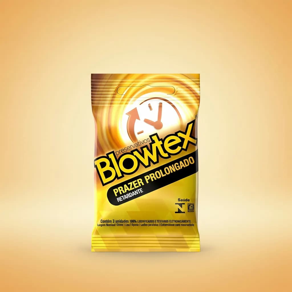 30 Preservativos Blowtex Retardante Prazer Prolongado