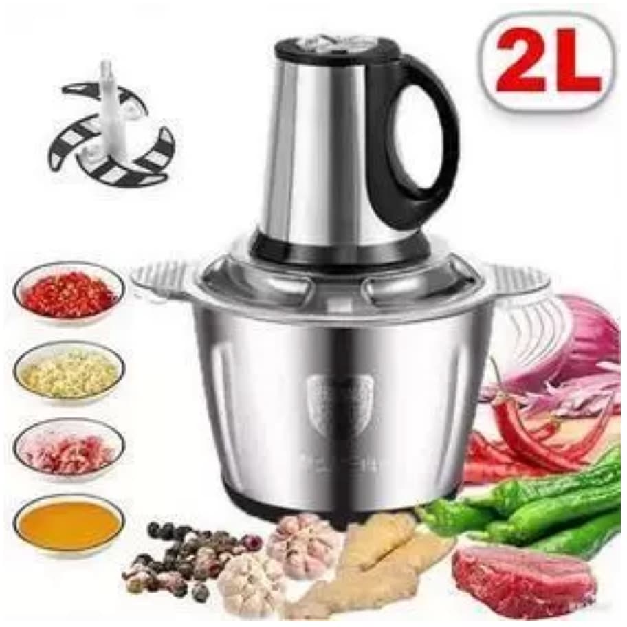 2 Litros Picador Triturador 110V e 220V De Alimentos Carne Mixer Elétrica Processador Cozinha