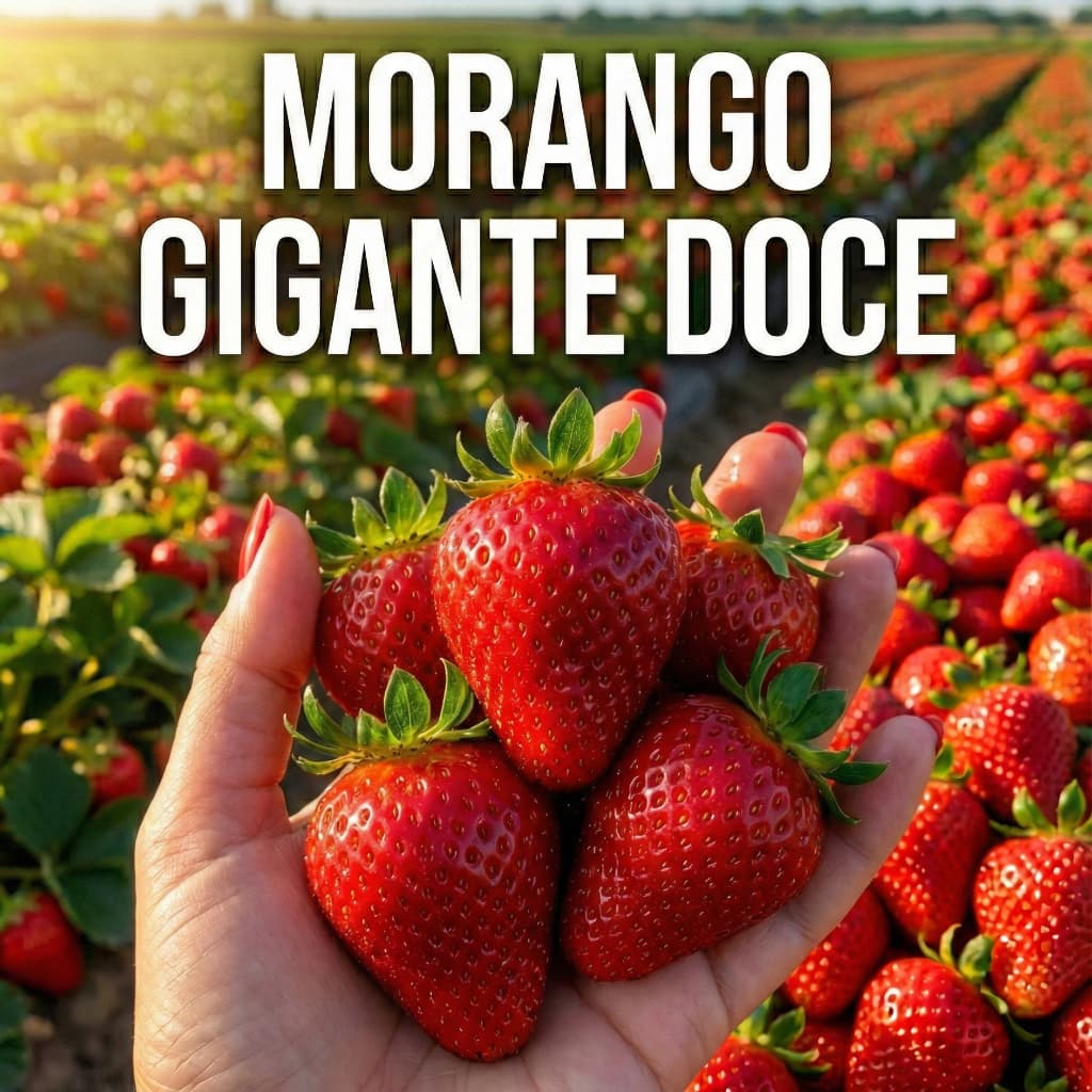 Morango Gigante Doce 190 Sementes Premium