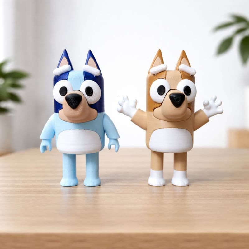 Bonecos Bluey e Bingo Personagens Bluey Brinquedo Infantil Decoração Desenho Colecionável e Presente