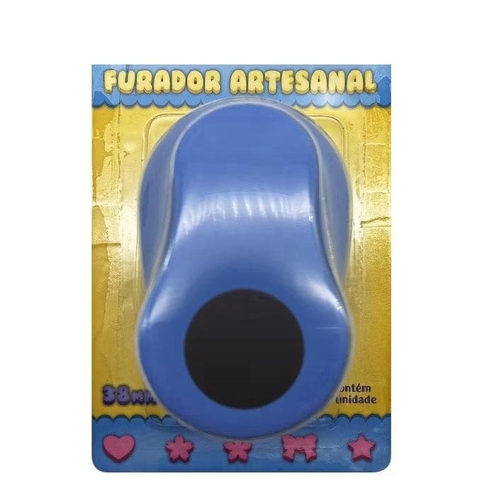 Furador de Papel 38mm (3,8cm) Scrapbook Artesanato Círculo Estrela Coração - Make+
