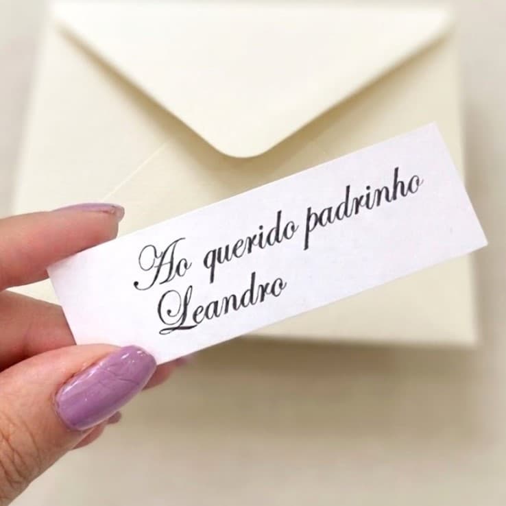10 Tag com Nome Personalizado para Casamento - Com furo e sem furo