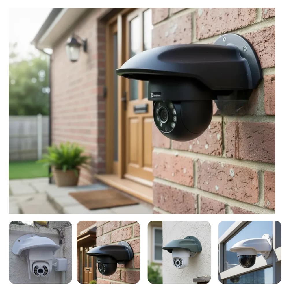 Kit 2 Protetor Câmera Segurança Dome Proteção Resistente Chuva