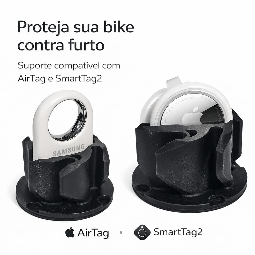 Suporte Para Rastreador Bicicleta Compatível AirTag SmartTag2 Anti Furto Discreto Fixação Segura Proteção Bike