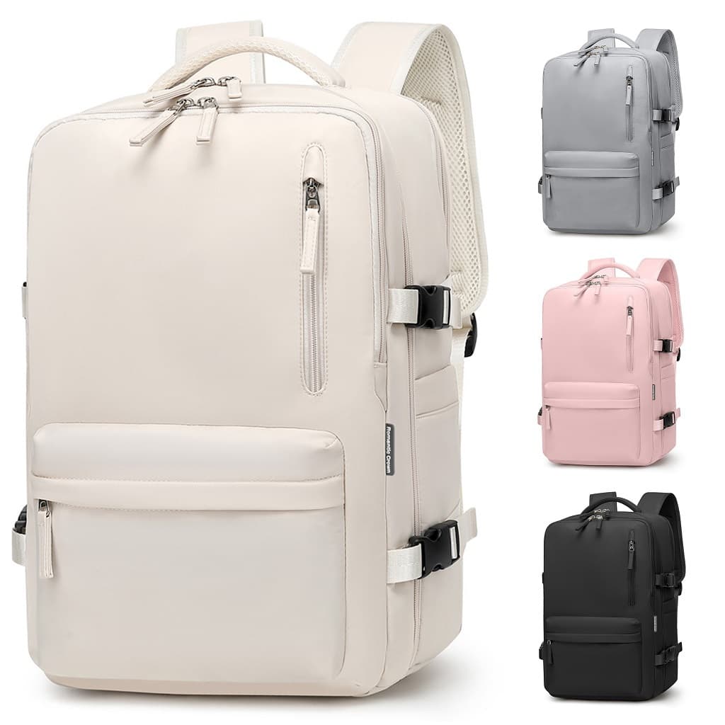 Mochila de Viagem Multifuncional Feminina Impermeável Executiva Notebook Mochila Reforçada,Carregamento USB