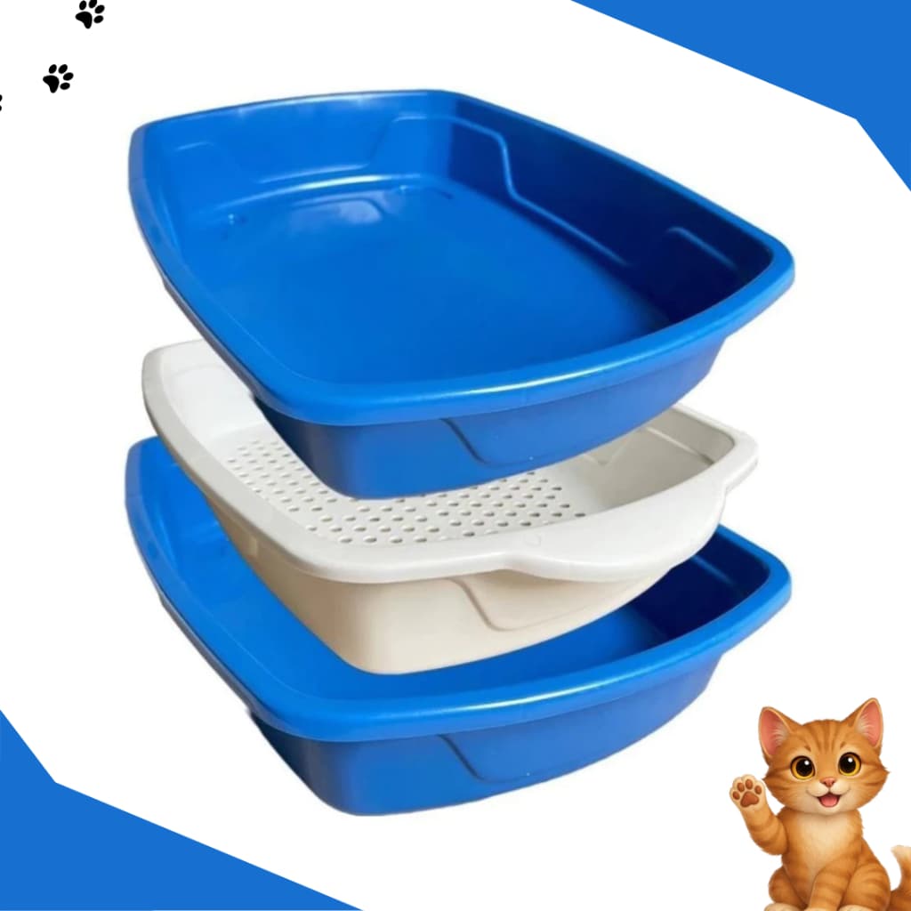 Bandeja Higiênica Cat Clean Furba Four Plastic com 3 Peças para Gatos