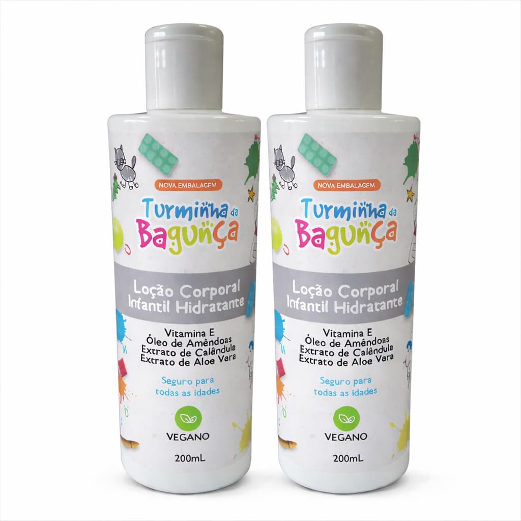Kit 2 Loções Corporais Infantil Turminha Da Bagunça 200ml