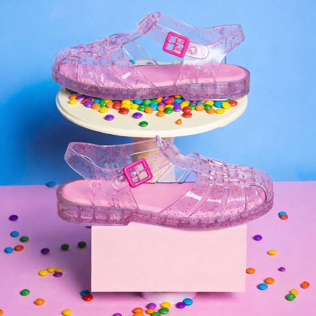 Sandália Aranha Confortável Infantil Menina Várias Cores Feminina Criança Colorida Promoção Camin