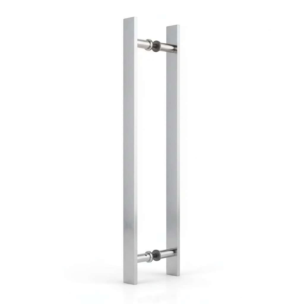 Puxador Para Porta Madeira Vidro ou Pivotante Duplo Alumínio Barra Chata Diversos Tamanhos