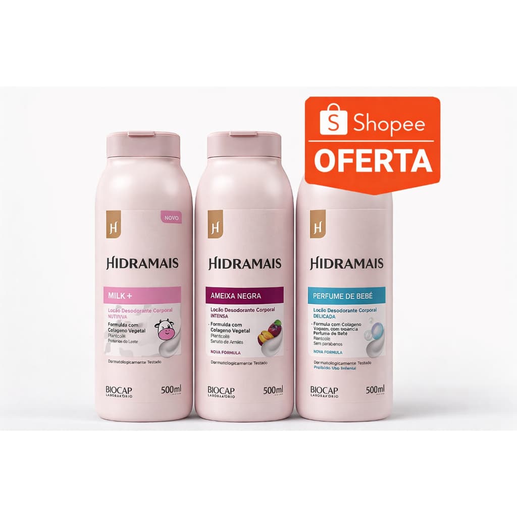 🌸 LOÇÃO HIDRAMAIS 500ML – HIDRATAÇÃO INTENSA + PERFUME MARCANTE 🌸
