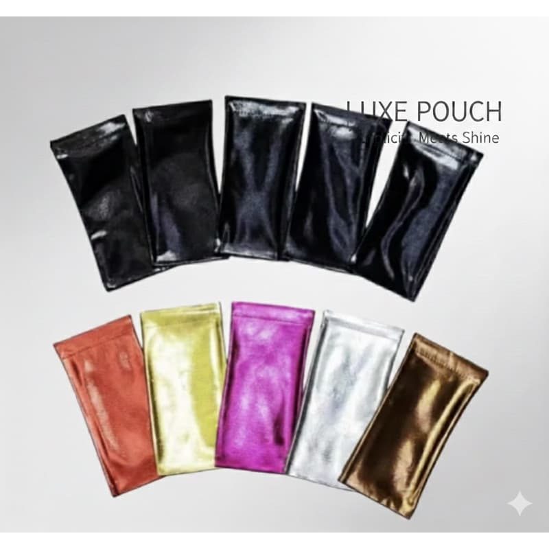 Estojo Kit 5/10 Estojo Saquinho para óculos com fecho automático abertura com mola adequado para Bolsa Multifuncio.