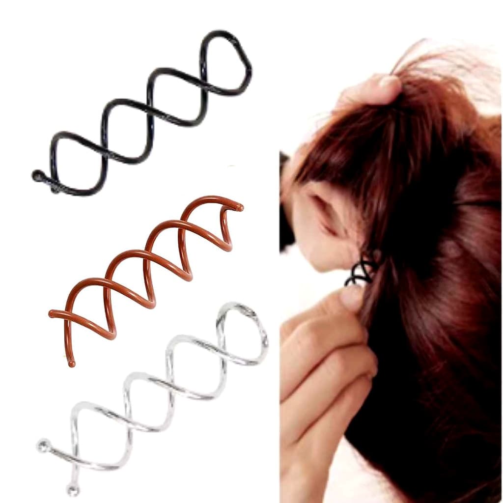 2UN Prendedor Espiral Cabelo Grampo coque Penteado Efeito Parafuso presilha segura twist