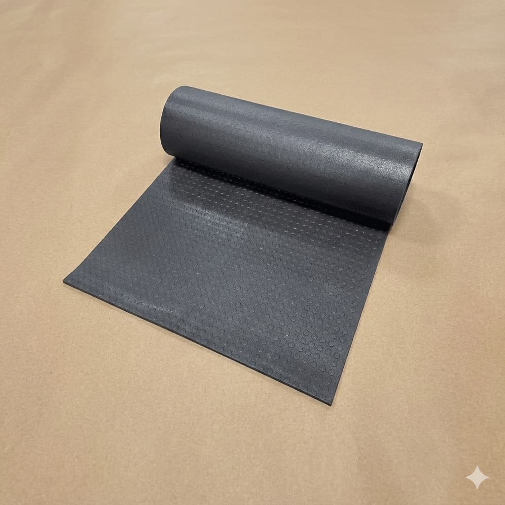 Piso Moeda Pastilhado Anti Derrapante Emborrachado 3mm de Espessura x 50cm Largura