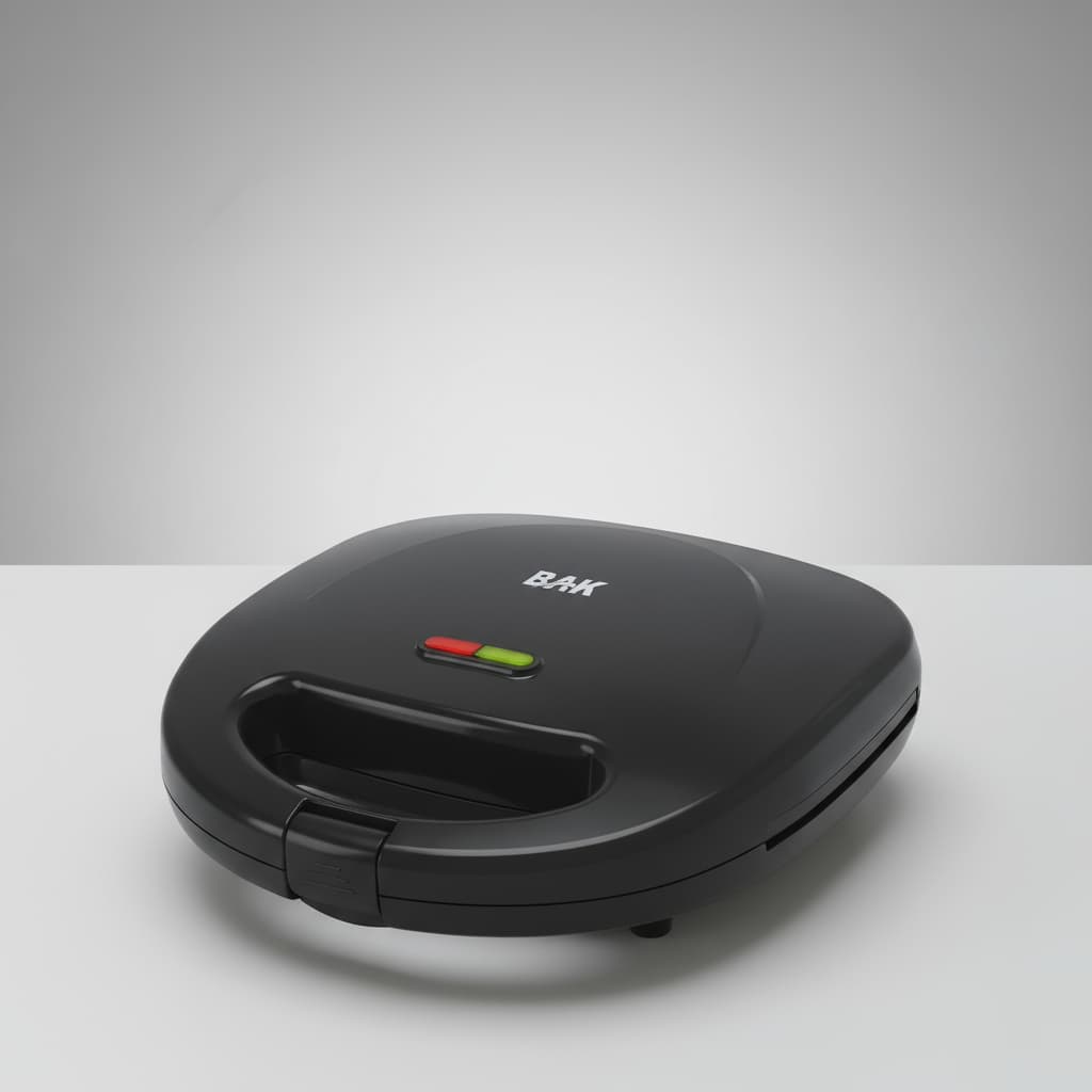 Sanduicheira Elétrica Bak 750w Antiaderente Preta Preto 220v Preto 220v