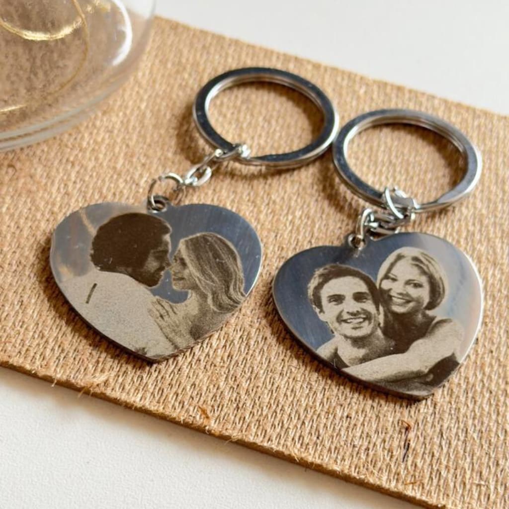 Chaveiro De Coração Inox Personalizado Exclusivo A Laser