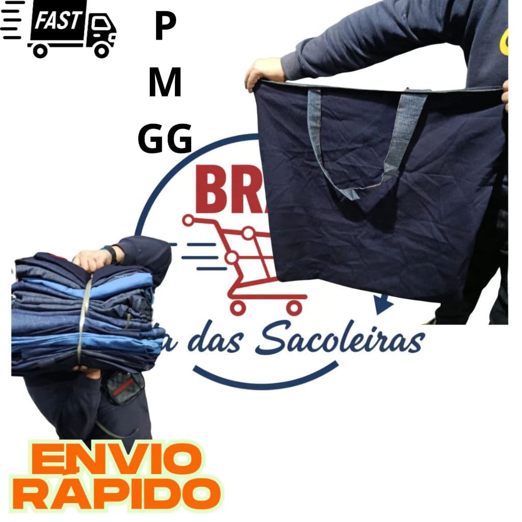 Sacolão Jeans Grosso PEQUENO ESPECIAL Sacoleiro mudança viagem P M GG