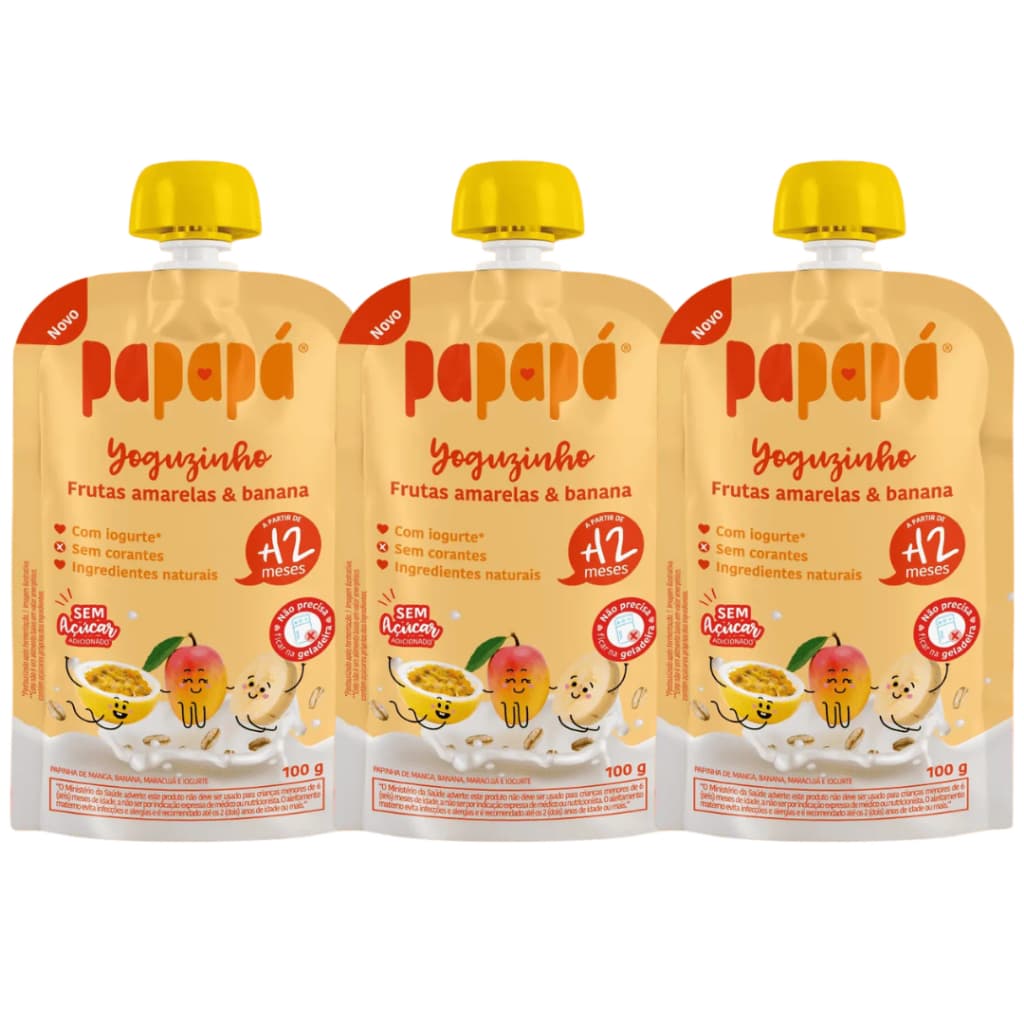 PAPAPA KIT 3UN - 1 SABOR - PAPINHA ORGANICA 100G