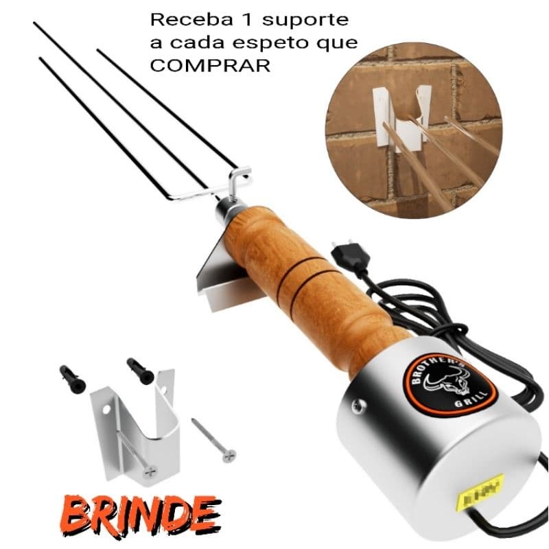 Espeto Giratório Elétrico Brothers Grill Linha eco Churrasco