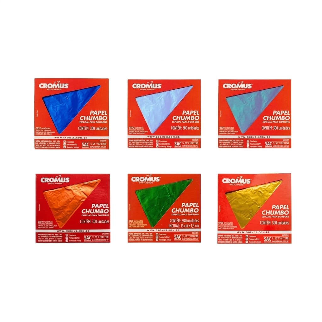 FOLHAS PAPEL CHUMBO 12x11,8CM  REGINA/CROMUS  C/300 FOLHAS