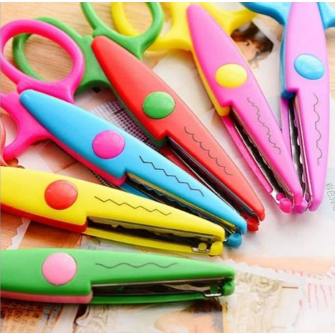 TESOURA PICOTAR KIT 2/3/4/6 UNIDADES ARTISTICA ESCOLAR MASTER