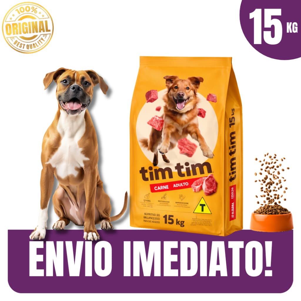Ração Para Cachorro Sabor Carne 15kg Alimento Premium - Envio Imediato