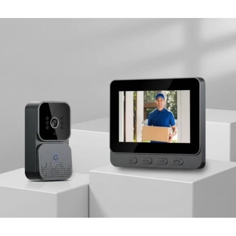 Campainha Com Câmera de Vídeo s/ Fio Wi-Fi HD conectada ao Celular ou visor