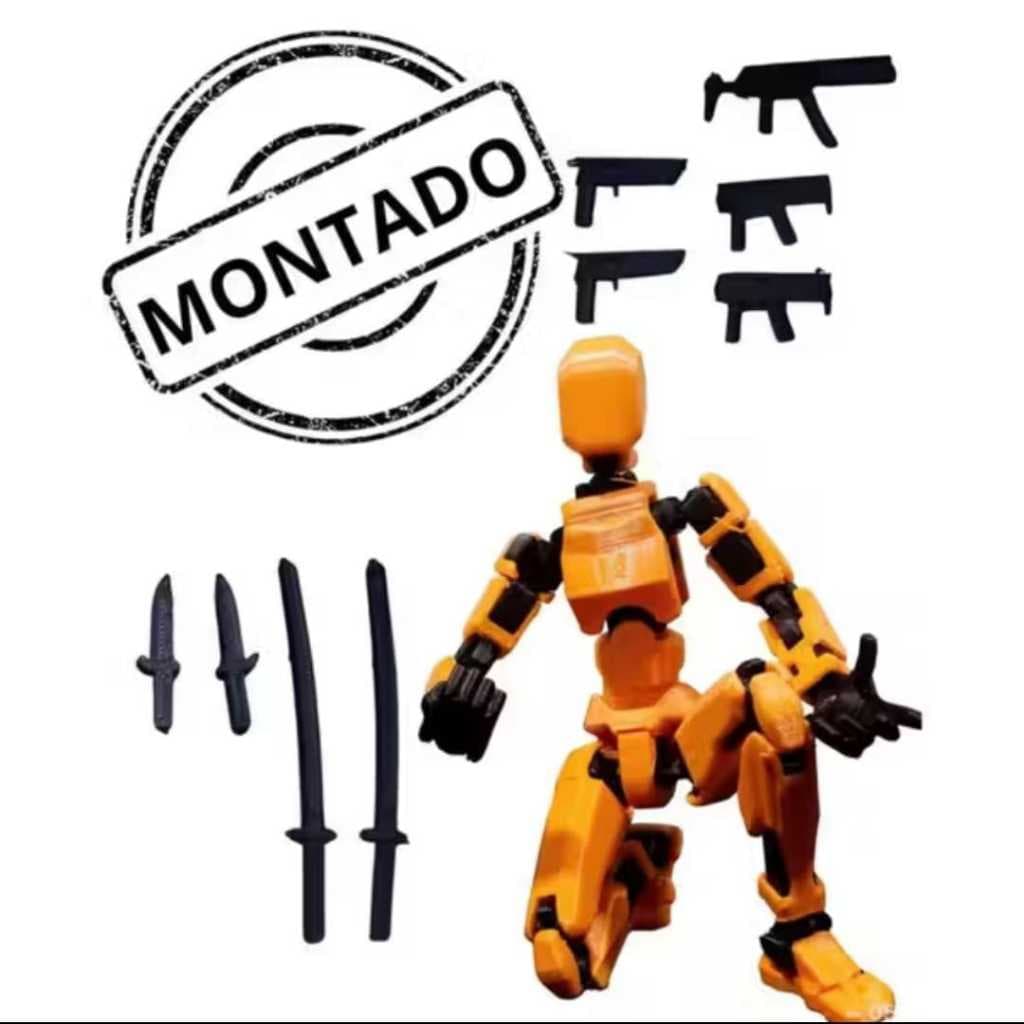 Boneco Dummy 13 robô totalmente articulado enviado MONTADO, colecionaveis, com kit armas e mãos