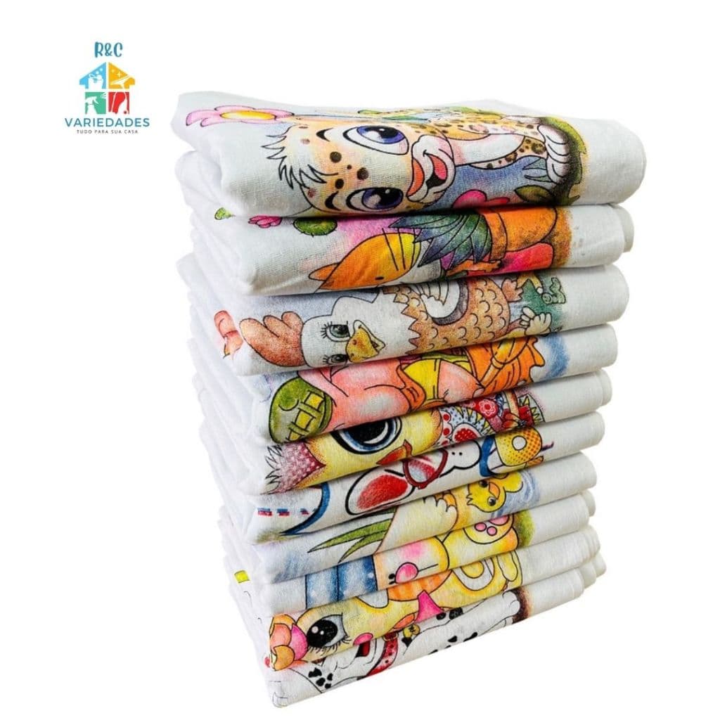 10 Panos De Prato Copa  Estampas Variados Bainha  Lindos 33 x 60 Oferta de Fabrica